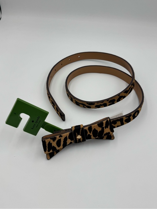kate spade Accessories - kate spade Calf Hair Leopard Print Bow Leather Belt NWT